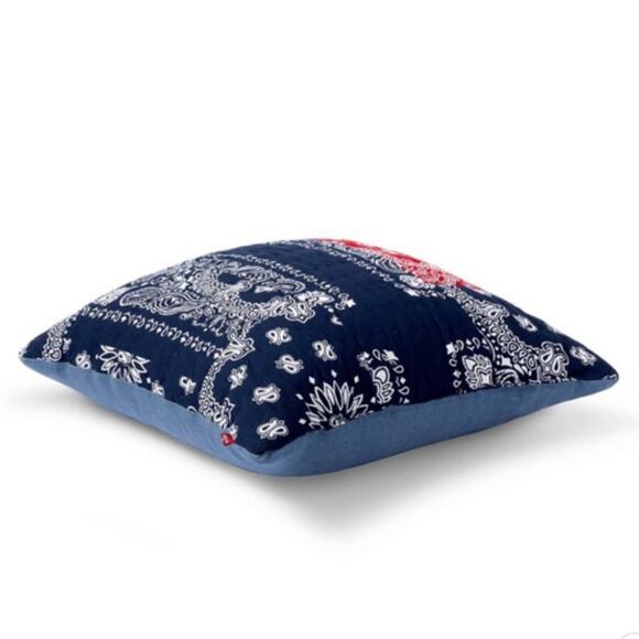 Levi's Patchwork Bandana Print Throw Pillow Blue - Picture 4 of 4